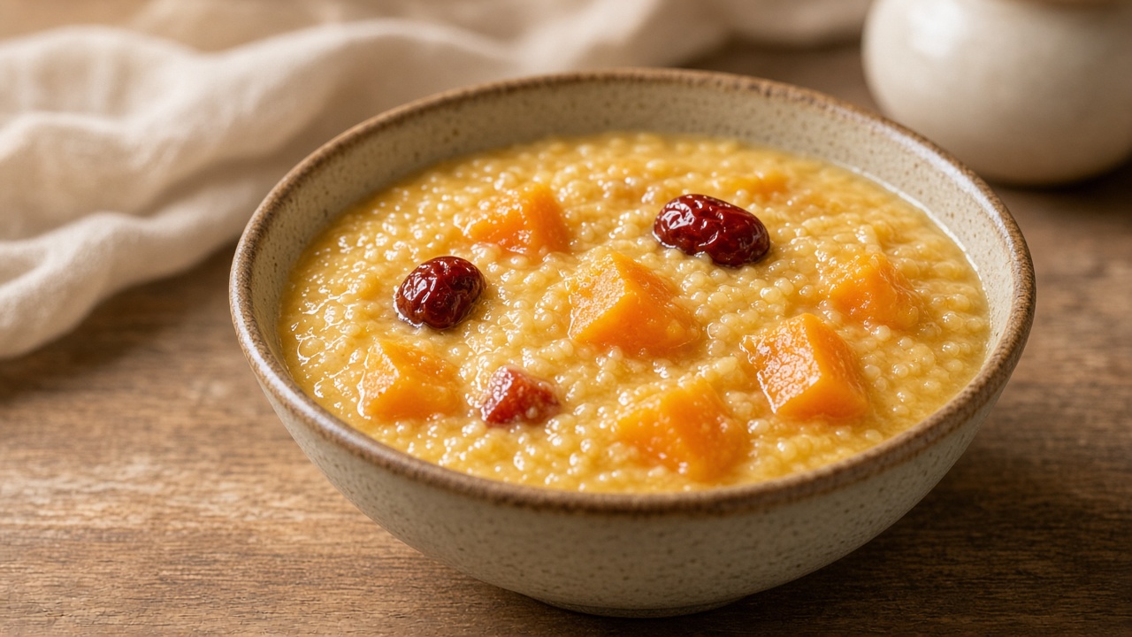 Astragalus sweet potato millet porridge-soup